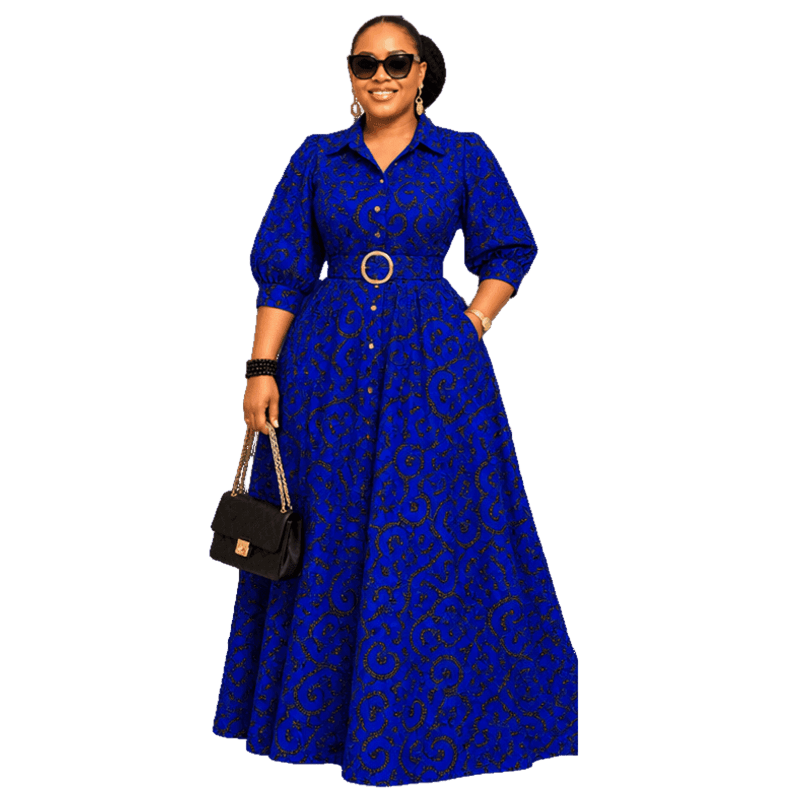 Royal Blue Ankara Elegance — Model thumbnail